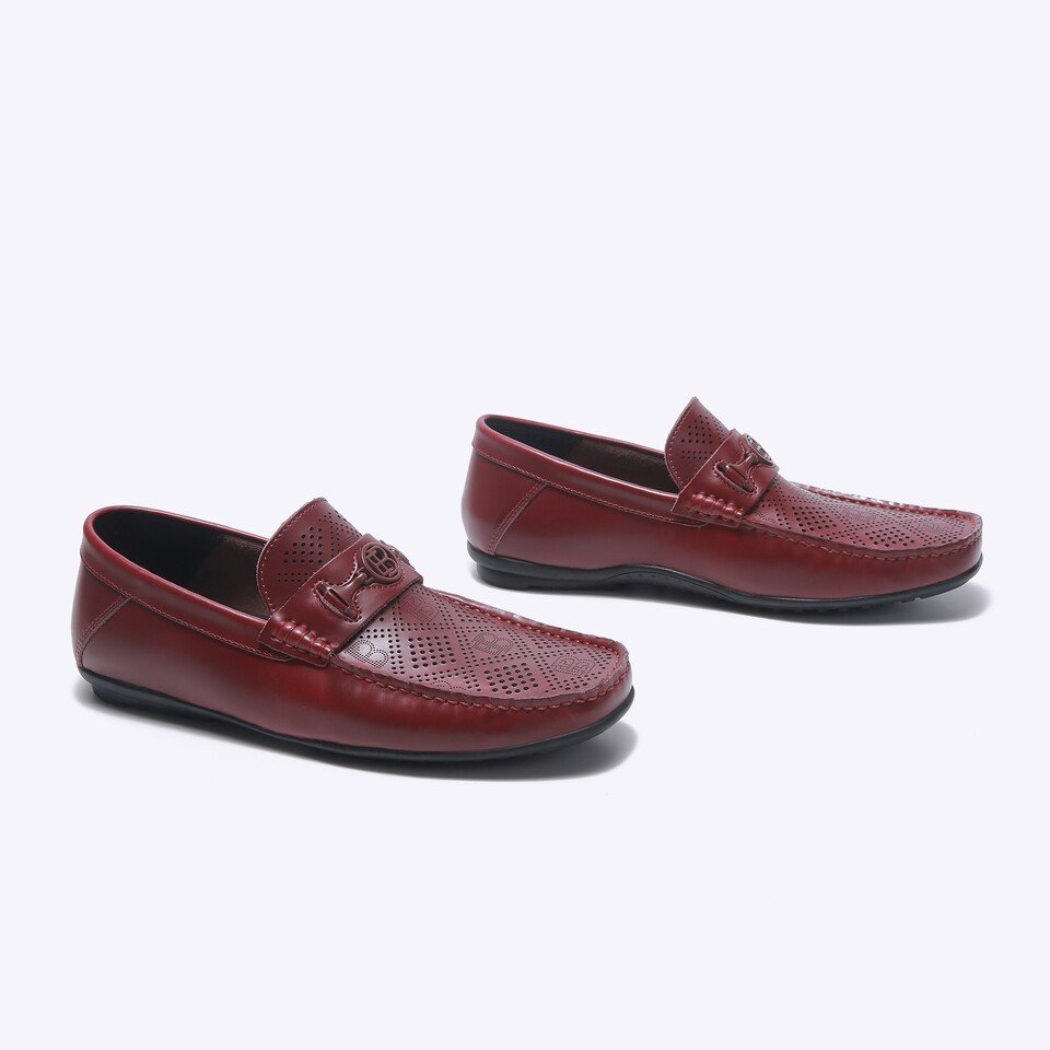 SEPATU PANSUS EVERBEST PRIA ORIGINAL LOAFER KULIT MERAH MAROON EM73