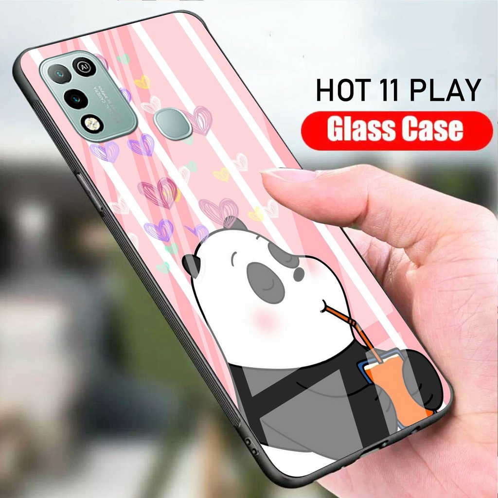 [A26] Softcase Glass Kaca Case Infinix Hot 11 play / Case Hp Infinix Hot 11 play / Casing Handphone 