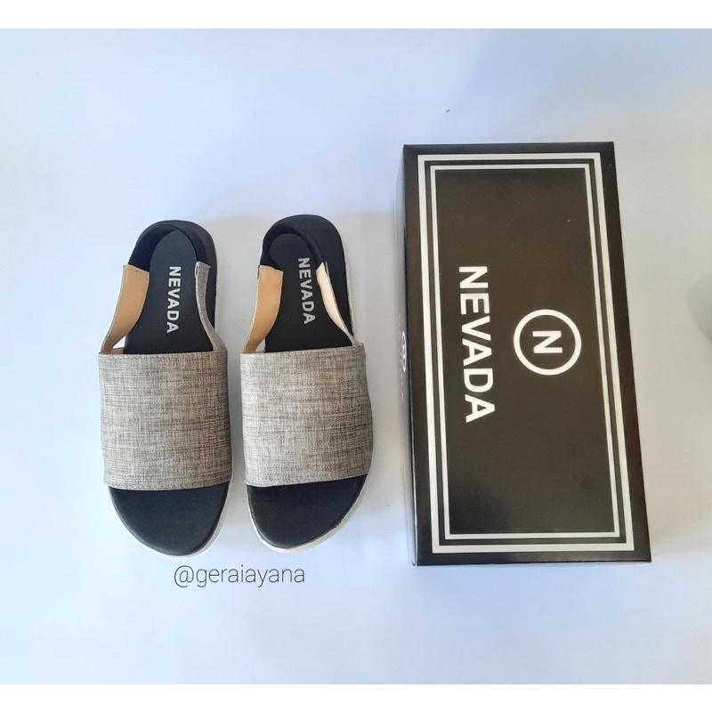 DISKON DAY! Sandal Wanita Nevada - Sandal Slop Elastis - Sandal Kekinian