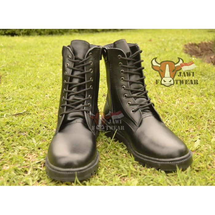 SEPATU PDL KULIT | TNI | POLRI | SECURITY | LINMAS | TALI RESLETING