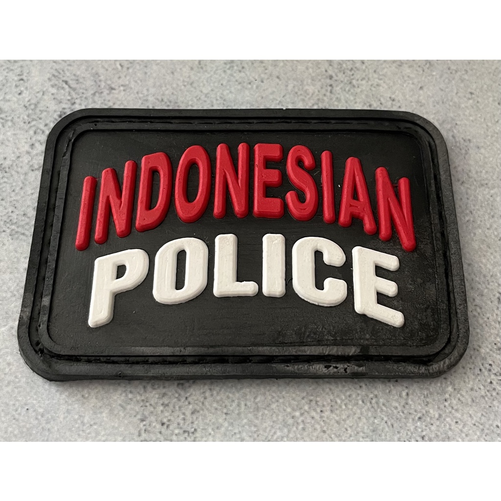 Patch Indonesian Police (Kotak) - Patch Velcro Police - Prepetan