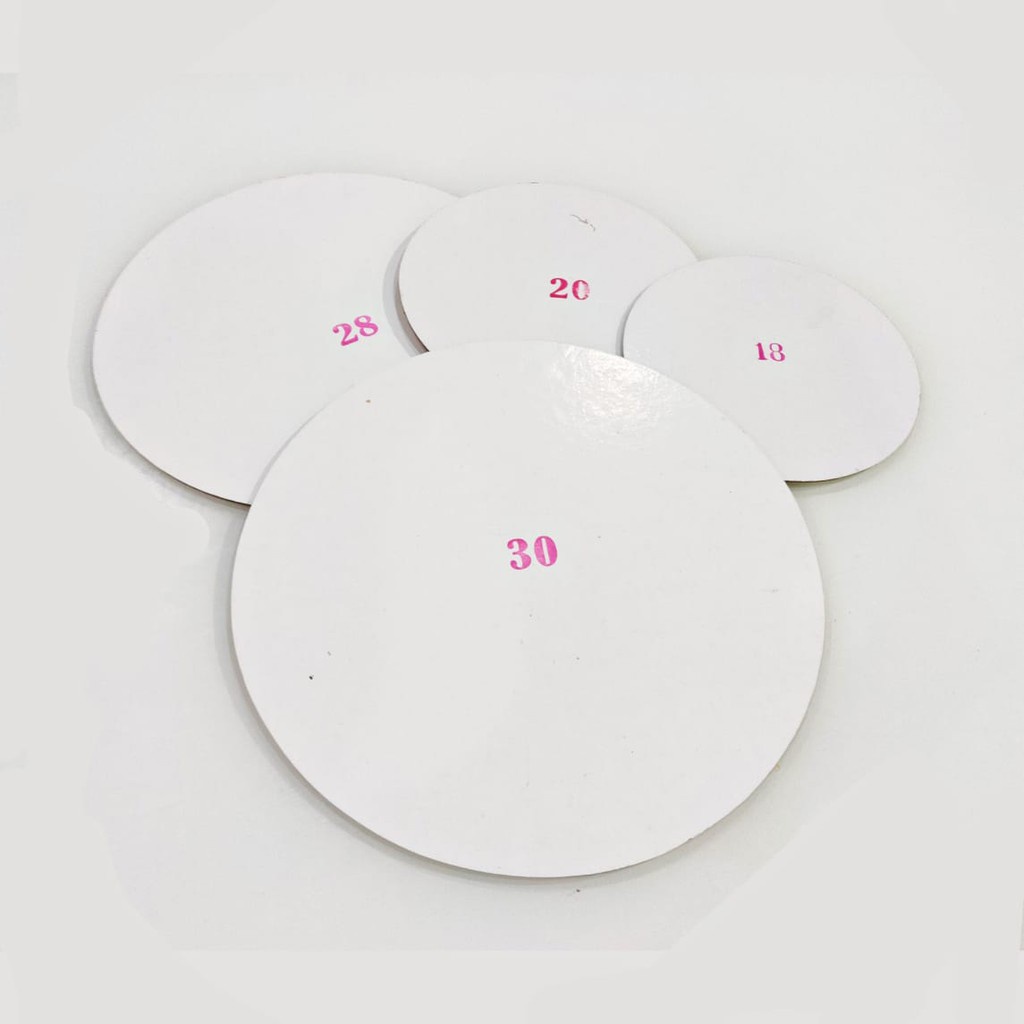

Tatakan BULAT 20 cm alas kue GOLD (3 PCS) cake board circle 20cm emas papan karton tebal Cardboard