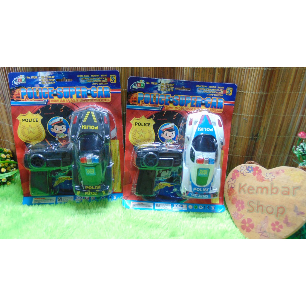 88-21024P Mobil Polisi Remot Kabel Remote Control Mobil-Mobilan Mainan Anak