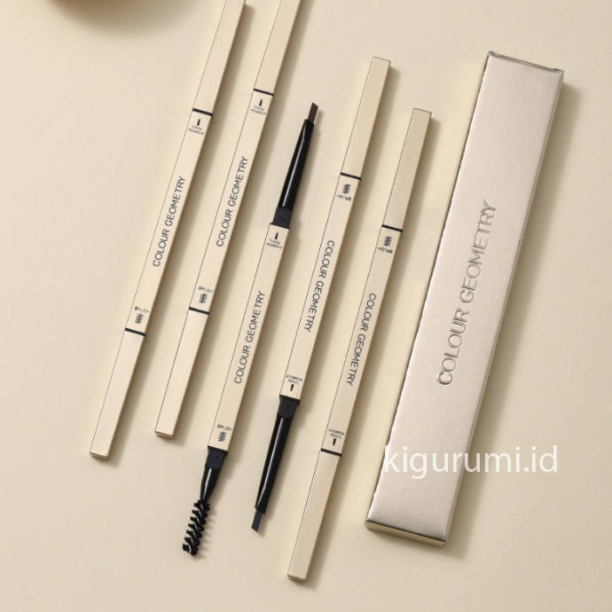 LAMEILA Gold Geometry Colors Double Heads Eyebrows Pensil Alis Membuat Alis Lebih Berwarna Eyebrow LA123