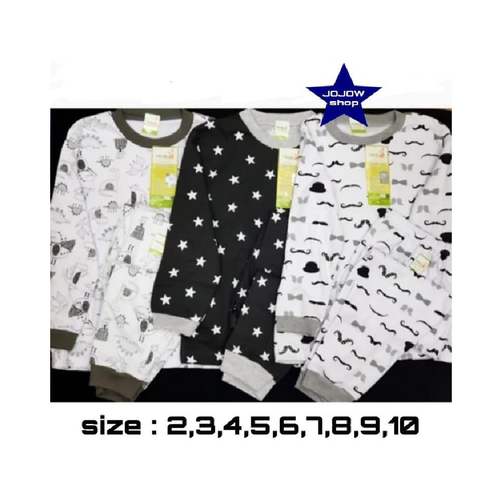 Baju tidur anak laki-laki Velvet setelan panjang 2-10 tahun - 3 Tahun