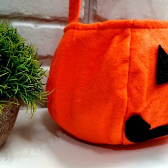 Tas Permen Halloween Labu Pumpkin Bag Tas Permen Trick or Treat Murah