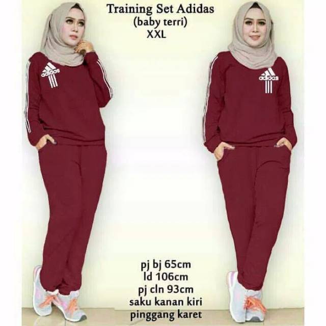 Baju Training Set Adidas Baju Olahraga Wanita Terpopuler