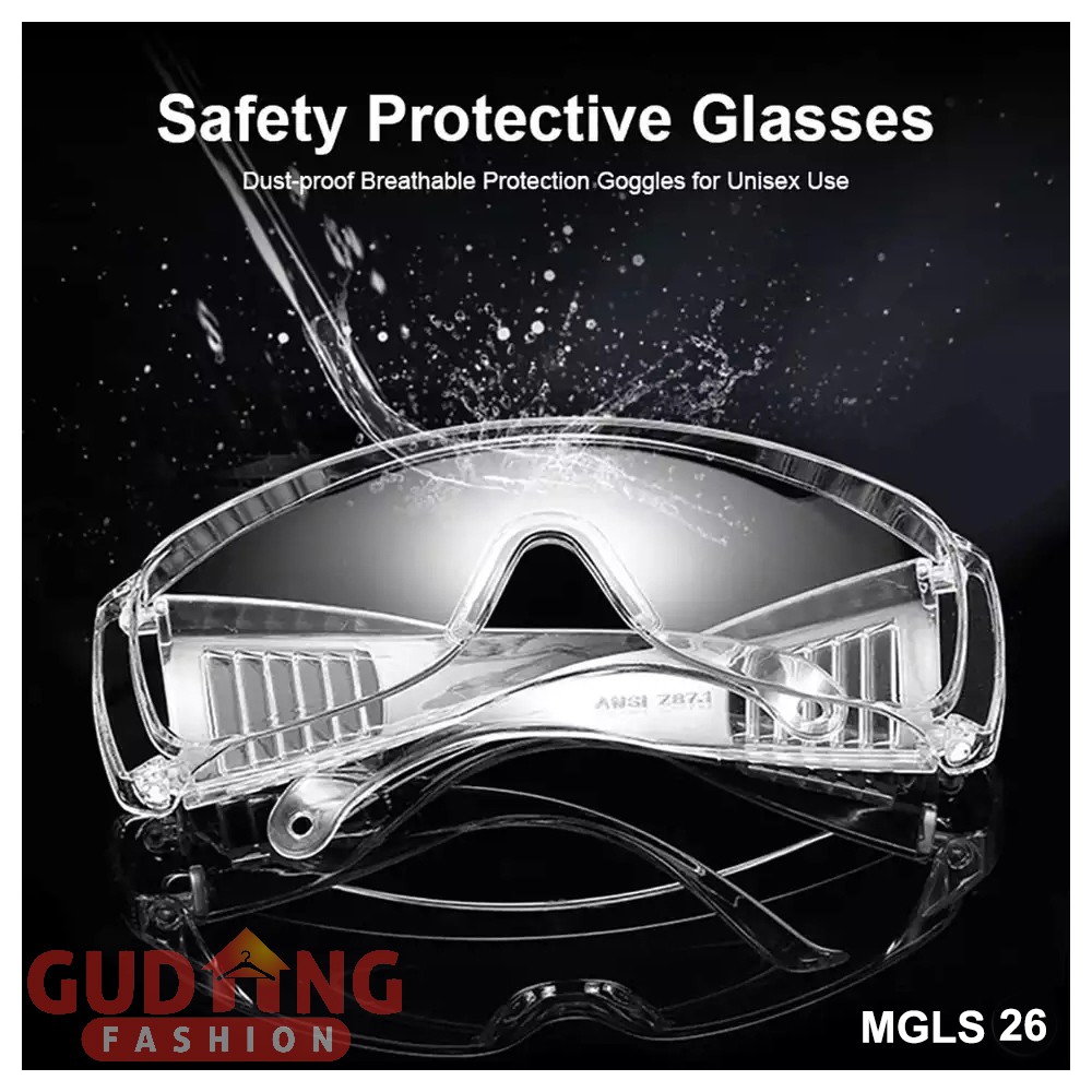 Kacamata Greinda Bening / Safety Protective Glass Dust For Unisex Use - MGLS 26