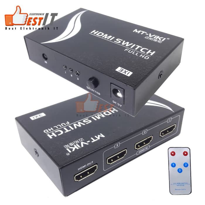 HDMI Switch 3 Port Device With Remot