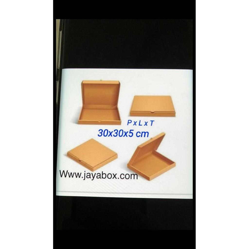 

Kardus / box / karton packing pizza, baju, kemeja 30x30x5cm
