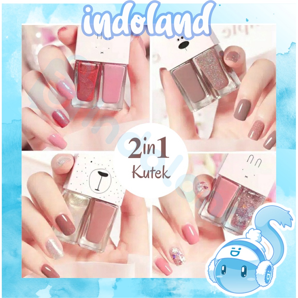 ☀ INDOLAND ☀ 2IN1 kutek halal muslimah 30 warna kutek lucu no peel off cat kuku R610