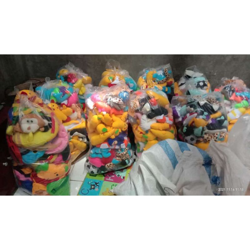 boneka mesin capit eceran murah campur karakter beli 100 pcs gratis ukuran S 1