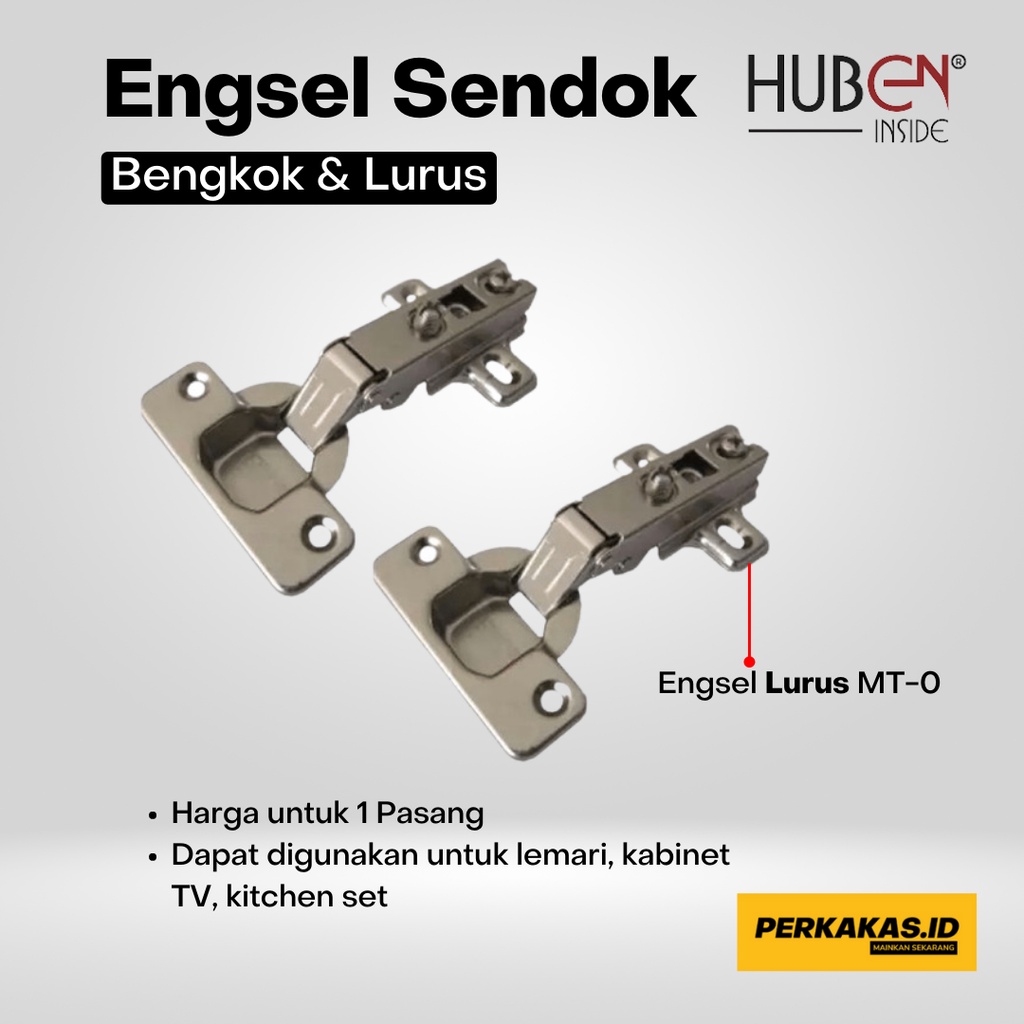 Engsel Sendok Pintu Lemari Lurus Bengkok HUBEN