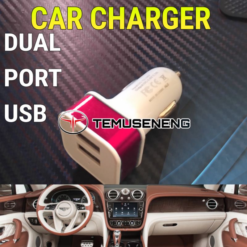 Car Charger Mobil 2 Port Usb Lighter Rokok Pemantik Casan Murah 2 Port