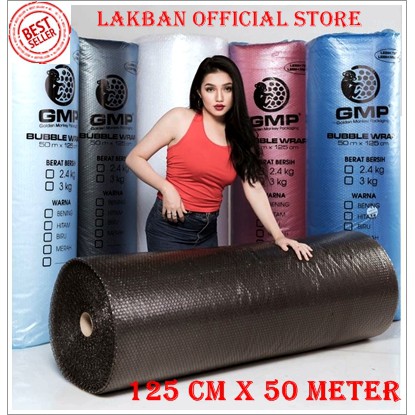 BUBBLE WRAP 125CM X 50 METER HITAM - BLACK PROMO !!!