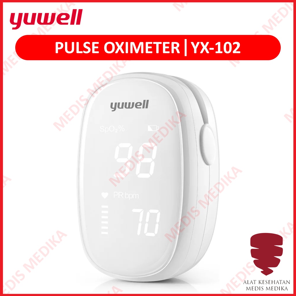 Yuwell Oxymeter YX102 Fingertrip Pulse Oximeter Alat Diagnosa Medis Detak Jantung Oksigen