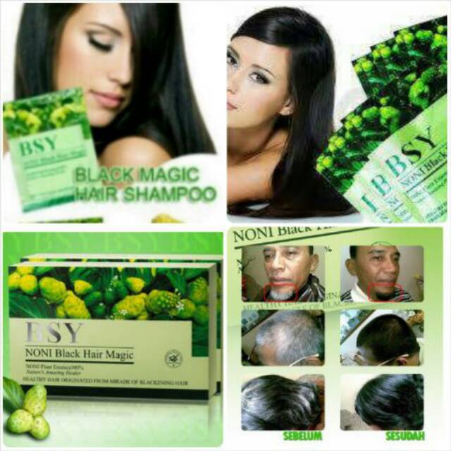 BSY NONI BLACK HAIR MAGIC PER SACHET SHAMPO MENGKUDU ORIGINAL -  PEWARNA RAMBUT ALAMI