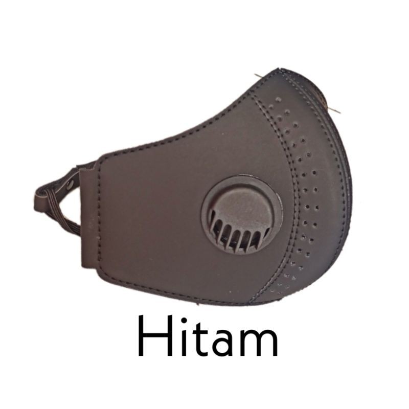 masker mulut kulit sintetis pria - masker rider anti debu dan polusi