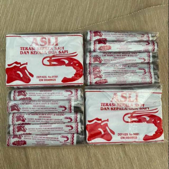 Terasi Udang Cirebon cap kepala sapi isi 5pcs