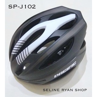 Promo Helm Sepeda Pacific SP J102 Hitam Kombinasi Putih Promo Helm Sepeda Pacific SP J102 Hitam Kombinasi Putih