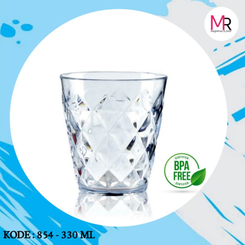 gelas melamin | gelas putih bening | gelas minum | gelas kopi | golden dragon 330ml