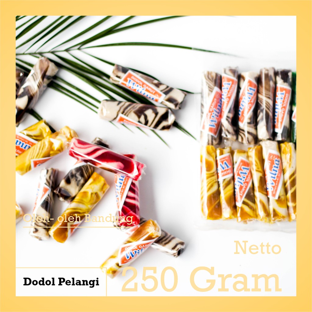 Dodol Pelangi Oleh-oleh Khas Garut Makanan dan Cemilan Kemasan 250gr