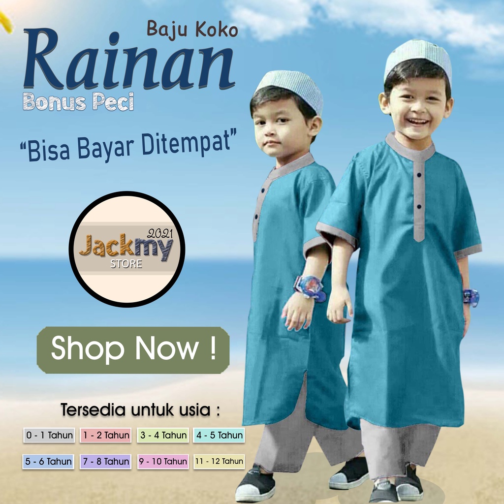 Baju koko anak Laki Laki  Baju muslim anak laki laki untuk umur 1 - 13 tahun