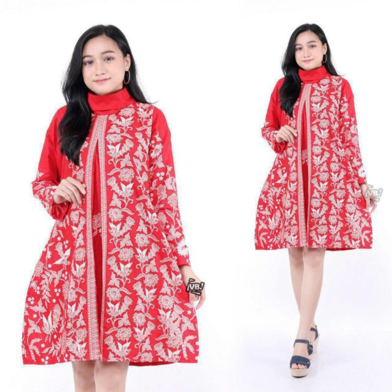 TUNIK BATIK UNGGUL JAYA MOTIF CIBULAN BULAN 087 F