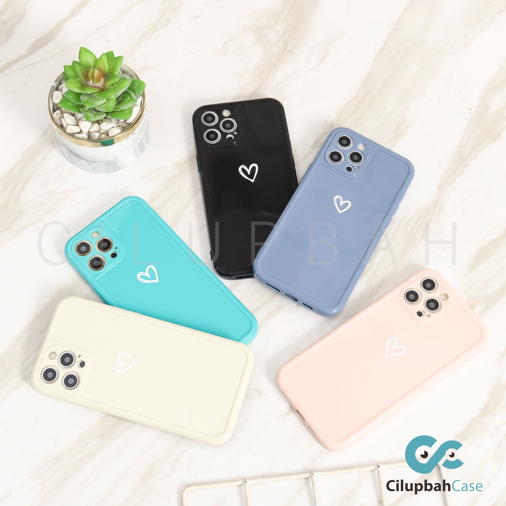 Love Heart Lens Cover Soft Case (2) for IPHONE 12 MINI PRO MAX 11 X XS MAX 7 8 PLUS