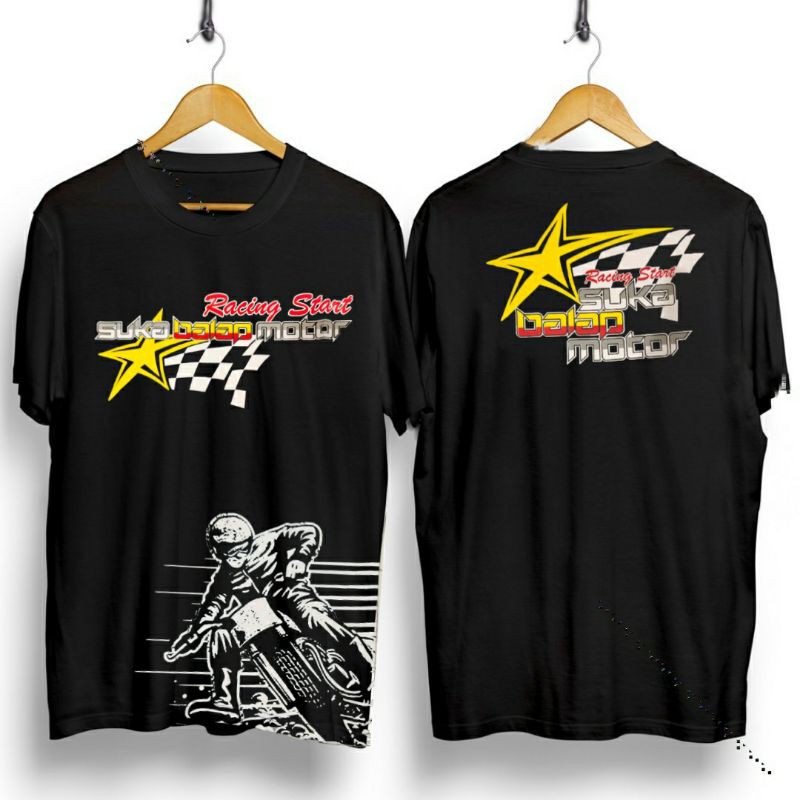 Kaos distro Racing start / kaos balap motor / kaos racing start balap motor / kaos suka balap motor