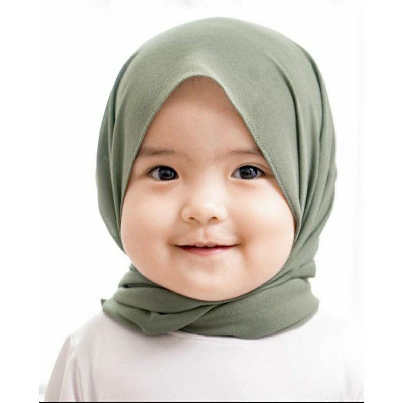 Pashmina anak Diamond model polos Stretch Untuk usia 2-10th / Pashmina Anak Terlaris