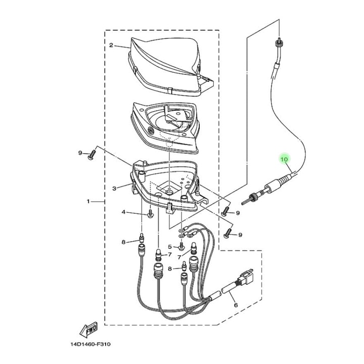 TALI KABEL SPEEDOMETER SPIDO KM MIO SOUL KARBU ASLI ORI YAMAHA 14D H3550 00