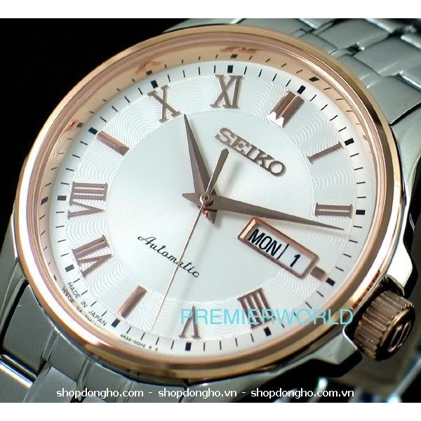 Seiko Presage SRP186J1 Roman Dial Rose Gold - Jam Tangan Pria SRP186