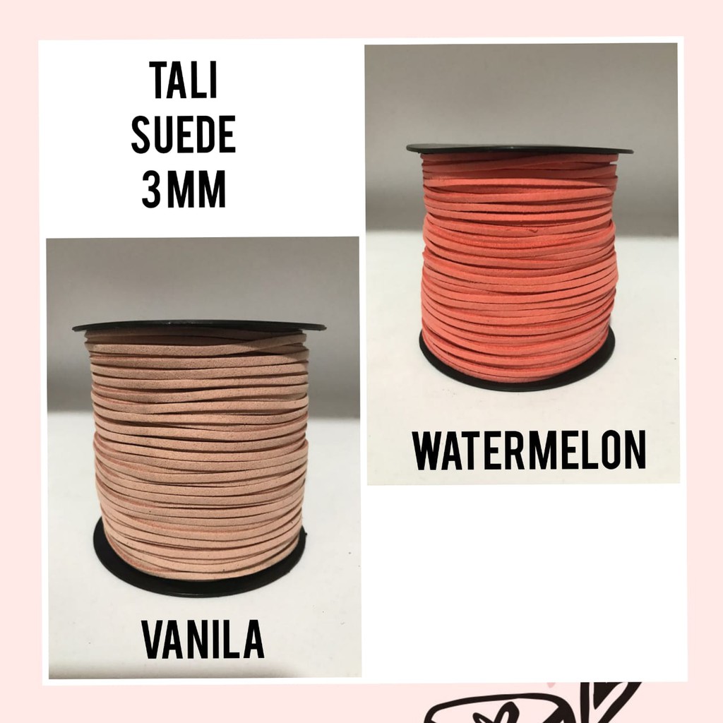 TALI SUEDE / TALI BELUDRU / BAHAN GELANG / BAHAN DEKOR  3 mm