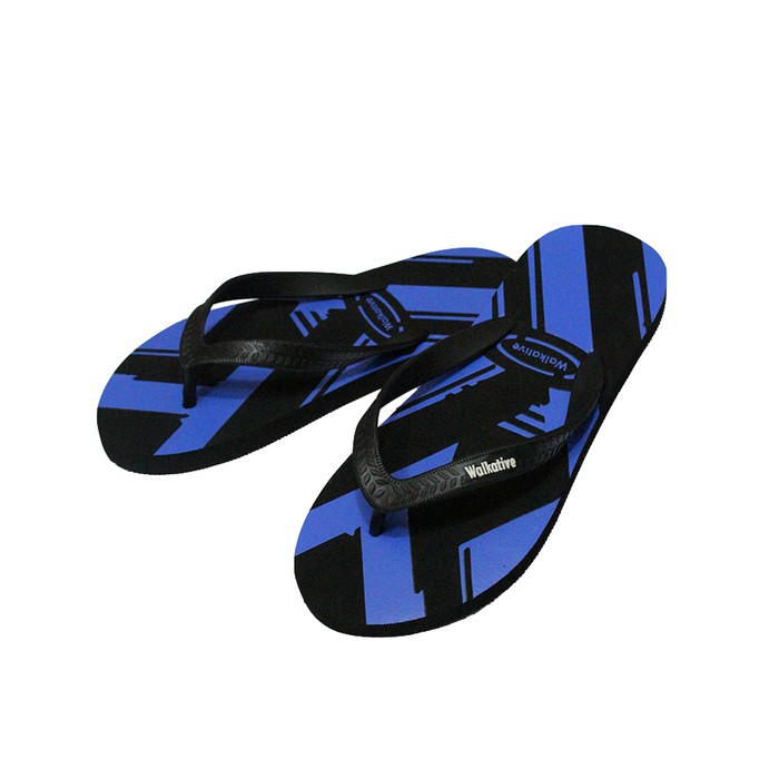 Sandal Jepit Pria Walkative Cross Line Biru