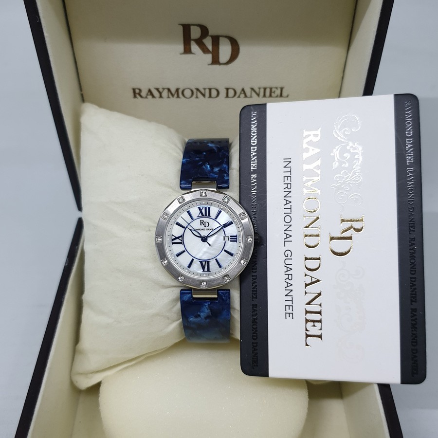 Raymond Daniel RD206 Silver Akr.Biru, Jam Tangan Wanita, Original