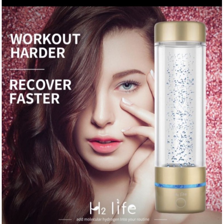 Paket Healthy H2 life hydrogen water bottle generator max  3700ppb JMTR