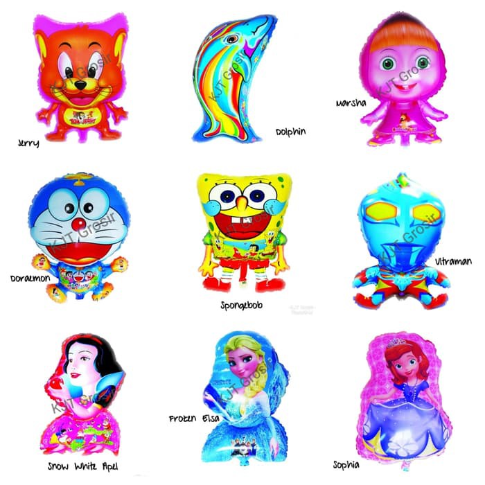 Balon Gas /Foil /Terbang /Karakter - Grosir