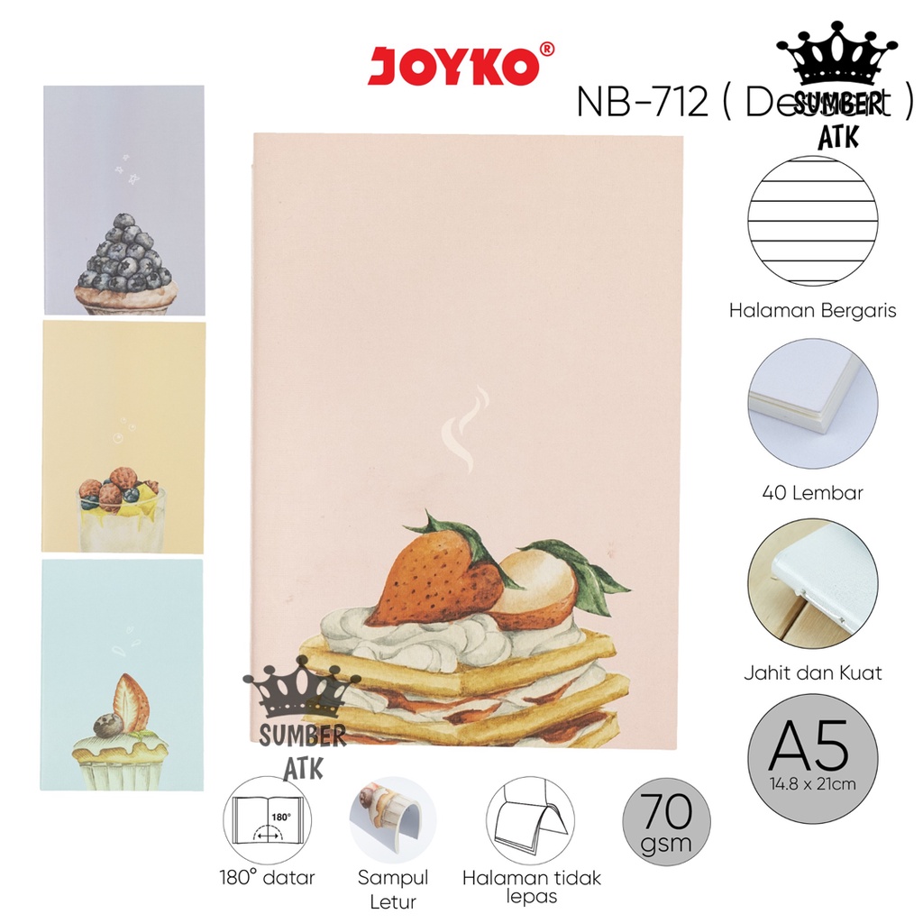 

Buku Tulis Catatan Bergaris Ruled Notebook Joyko NB-712 A5