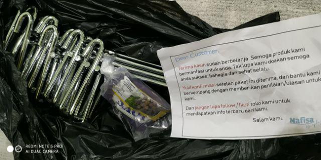 Single Hook 25 Cm Ram Besi Chrome Stik Krom Gantungan Cantelan Display Aksesoris Nafisa Hr 25