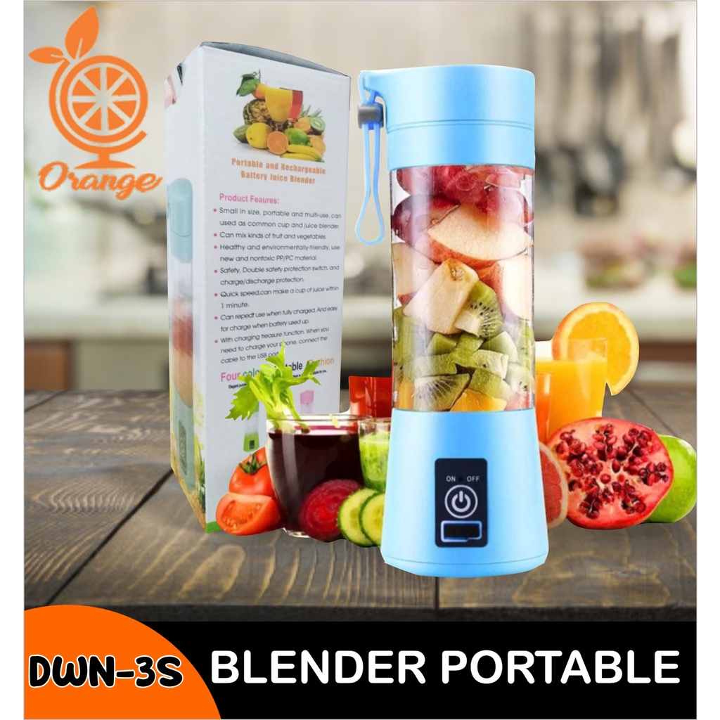 Belender Jus Portabel 4 mata pisau cangkir Mini Juicer Blender Mini - DR88