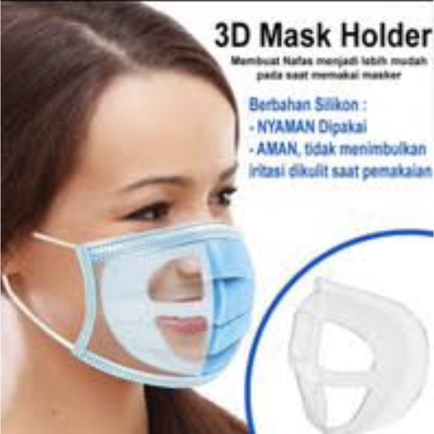 READY STOK LANGSUNG KIRIM PENYANGGA MASKER ANTI SESAK UNTUK MASKER KAIN ATAU 3PLY 3D MASK HOLDER 4.7