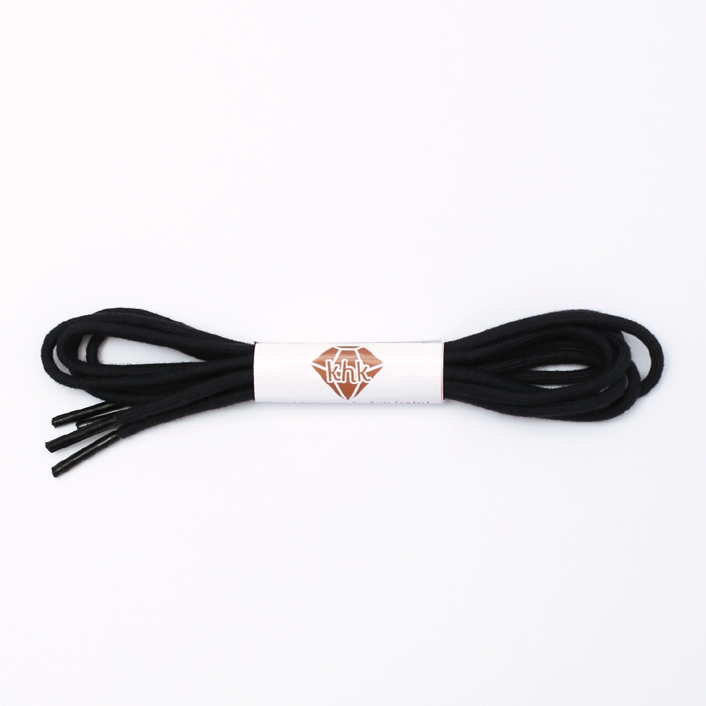 Khakikakiku Rounded Shoelaces Black