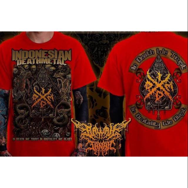 ORIGINAL IDDM Ts metal WAYANG Red Kaos viral baju gaul distro by Indonesian Death Metal plus Bonus
