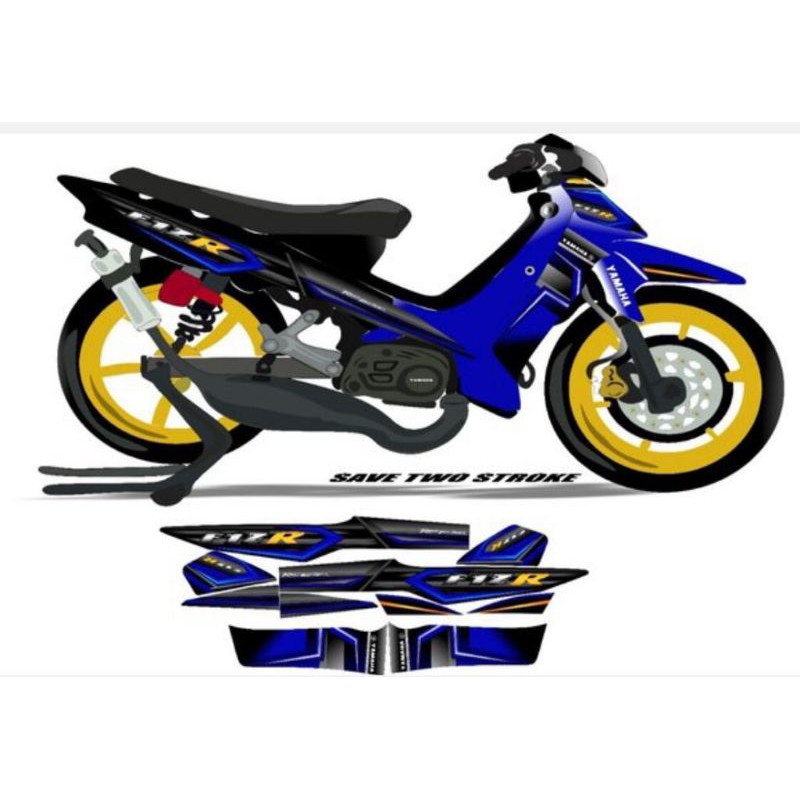 striping fiz fiz r variasi biru hitam