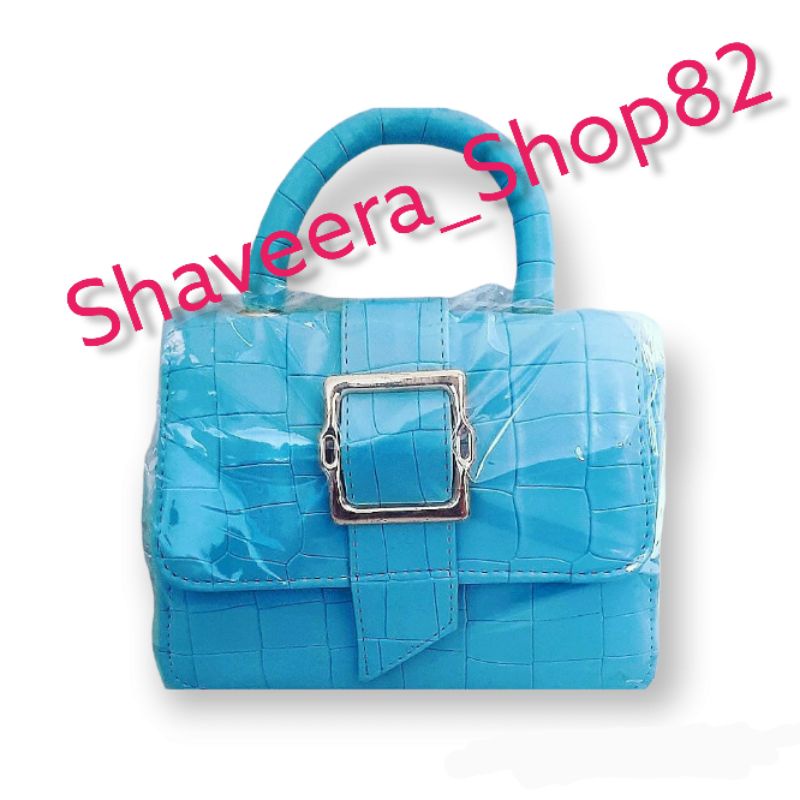 tas pesta mini biru muda