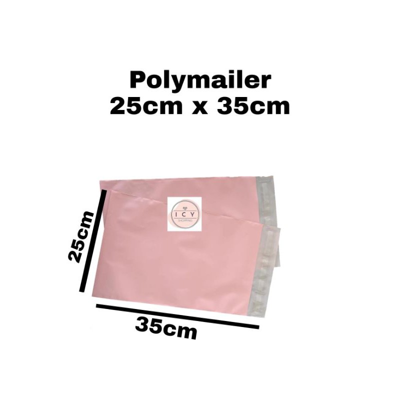 ❣️VENNE MAILER❣️(±100pcs) Polymailer 25 x 35 cm Pink Abu Kantong Amplop Plastik Online Shop packing