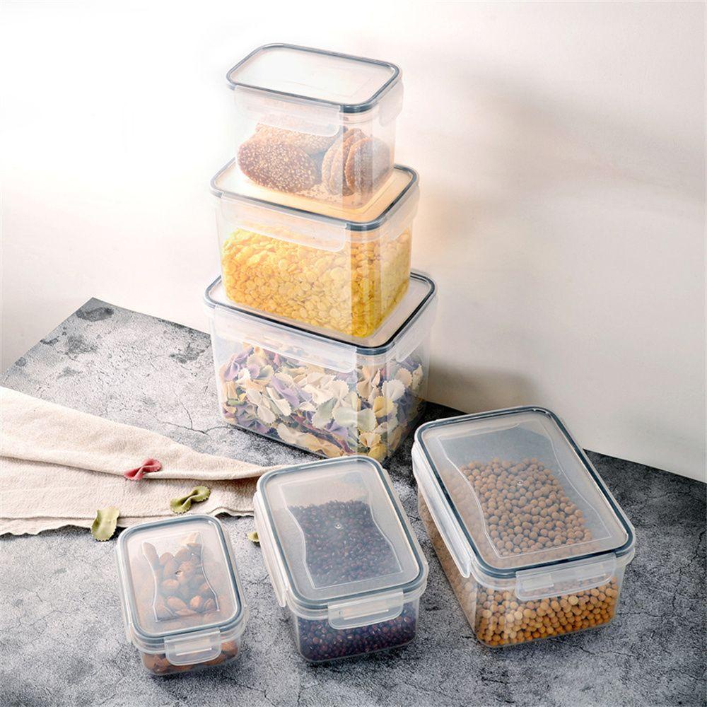 Suyo 6Pcs / Set Kontainer / Kotak Penyimpanan Makanan Stackable BPA Free Untuk Perlengkapan Dapur