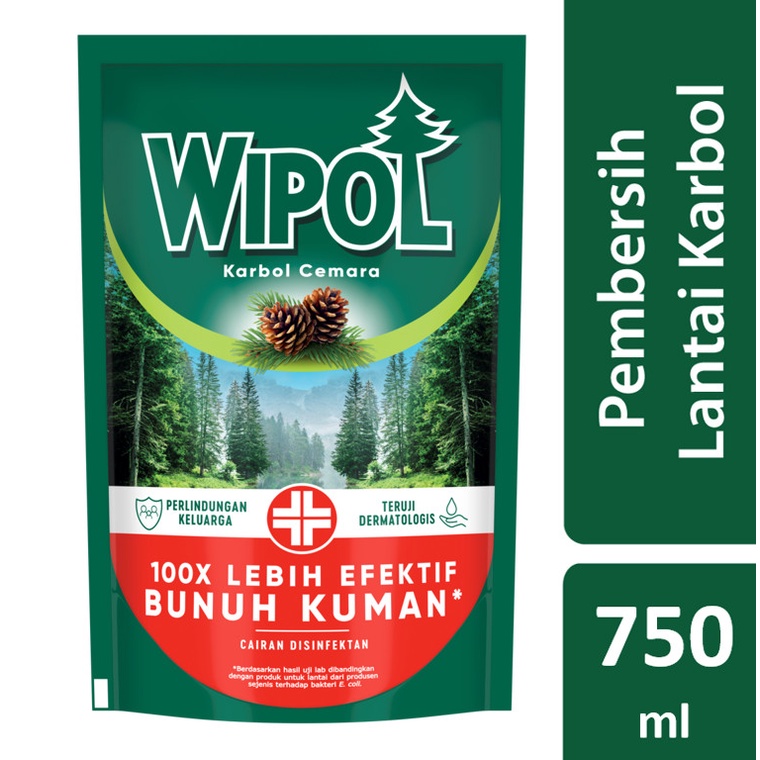 KARBOL WIPOL CEMARA 750ML PEL PEMBERSIH LANTAI CAIRAN DESINFEKTAN PEMBASMI KUMAN