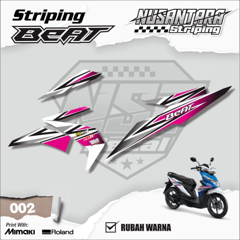 COD Stiker Striping Beat Street/Esp  Beat 2016 2017 2018 2019 variasi list racing simple